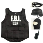 Halloween Lapsed Fbi Swat Kost&uuml;&uuml;mid Cosplay R&otilde;ivad Mini Kuulikindel Vest Kiiver Swat Kost&uuml;&uuml;mi Komplekt Halloweeni Peo Kost&uuml;&uuml;m One Size black