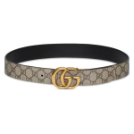 GUCCI Gucci GG Marmont topelt-G kujuline pandlaga v&ouml;&ouml; kahek&uuml;lgsest veisenahast v&ouml;&ouml; meestele ja naistele sama stiil paarimudel 3,7 cm 659416-92TIC-9769 pruun
