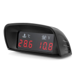 Digitaalne 2-&uuml;hes veetemperatuuri m&otilde;&otilde;dik Voltimeeter + Auto temperatuuriandur 10 mm 1/8 NPT Auto Veoauto Mootorratta jaoks Kraadi Celsiuse j&auml;rgi BG0048 gray