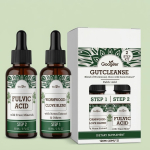 T&auml;ielik 2-astmeline soolestiku puhastus- ja detox-komplekt &ndash; puju-nelgisegu ja fulvohappe tilgad seedimise toetamiseks &ndash; 120 ml (2 x 60 ml) 1pack