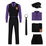 William Aftoni Cosplay Kost&uuml;&uuml;m FNaF Lilla Mees Kost&uuml;&uuml;m Five Nights /at Freddy's Doujin R&otilde;ivastus Rollim&auml;ng Halloweeni Peo &Uuml;likonnid XXL lilla