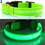 Kutsika koera kassi &ouml;&ouml;ohutus Vilkuv helendav LED-valgus, reguleeritav veekindel lemmiklooma kaelarihm S
