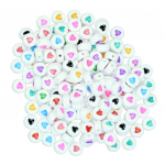 200 tk valged helmed, v&auml;rvilised armastuse s&uuml;dame v&otilde;lu helmed ise tehes ehete valmistamise tarvikud 7 x 4 mm