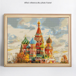 5D DIY teemantmaal Moskva Washimi taevaminemise katedraali teemantmosaiikristpiste 20X30CM