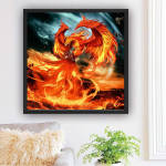 N&auml;put&ouml;&ouml; Teemantmaal Tuli uluv f&ouml;&ouml;niksist kivist ristpistes pulmade teemanttikandid 30x30CM