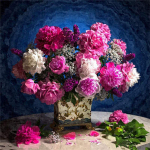 Lilla roosi teemantmaaling, kristall, suur meisterdamise mosaiikmaal teemantristpistes lille&otilde;iega 30x30CM