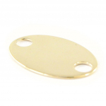 Les Tr&eacute;sors De Lily [H8236] - Pendentif plaqu&eacute; or 'M&eacute;daille' dor&eacute; - 24x16 mm (gravable) kuld