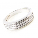 Alliance Argent 'D&eacute;esse' blanc argent&eacute; (rhodi&eacute;) - 5 mm 56 valge
