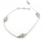 Les Tr&eacute;sors De Lily [N3402] &ndash; valge h&otilde;bedane k&auml;ev&otilde;ru  Marine Anchor . h&otilde;be