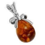Les Tr&eacute;sors De Lily [Q6783] - h&otilde;bedane ripats  Inspiration  merevaigu konjak (roodiumiga kaetud) - 16x10 mm oranž