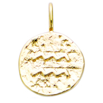 Les Tr&eacute;sors De Lily [Q7579] - kullatud ripats  Astrology  antiikkuld (Aquarius) - 12 mm kuld