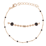 Les Tr&eacute;sors De Lily [Q8889] - Bracelet Plaqu&eacute; Or 'Boho' rouge dor&eacute; (billes) - 18 cm- 2 mm must