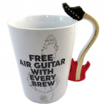 Les Tr&eacute;sors De Lily [P4178] - Mug c&eacute;ramique 'Musicology' blanc rouge dor&eacute; (Guitare) - 13. 5x12. 5 cm must