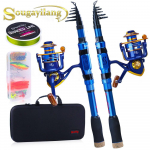 &Otilde;ngeritv rull &Otilde;ngekoti tarvikud 1,8M-2,4M teleskoop&otilde;ng 11+1BB spinningrull 1.8M Rod&Reel 1000