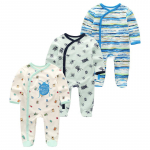 3 tk Beebipoiste riided Vankrid vasts&uuml;ndinud t&uuml;drukutele T&auml;isvarrukatega puuvillased imikute v&auml;ikelaste riided roupas de bebe 3M must