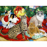 Teemantmaaling Loomade K&auml;sit&ouml;&ouml; T&auml;isruudu puur Kassid J&otilde;ulukingitus Teemanttikandid J&otilde;uluristpistes Mosaiik N&auml;put&ouml;&ouml; Kodukaunistuse komplektid Full Round (20X30CM)