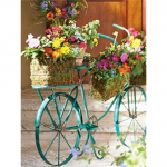 Lillemaastik DIY 5D Teemantmaaling Jalgratas Teemanttikandid T&auml;is&uuml;mmargune Dirll Mosaiik Pilt rhinestonest kodukaunistusest 20X30CM punane