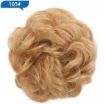 Juuksepulk Juuste tumepruun r&auml;pane kobar Juuksepikendus naistele Laineline lokkis Updo Scrunchie Elastne
