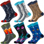 6 paari /Komplekt Sokid Mehed Naised &Otilde;limaal Disain Puuvillased Sokid Isikup&auml;ra Kunst Seinapilt Harajuku Rula Naine Naljakad sokid Naine One Size