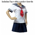 Danganronpa Cosplay Kost&uuml;&uuml;mid Naegi Komaru Uniform Naiste seelik / Top / Lips / Sokid Anime Kost&uuml;&uuml;m JK Koolivorm S&Danganronpa