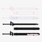 Kirito Sword Papercraft Kirito Asuna triikimisplaastrid r&otilde;ivaste jaoks Aplikatsioonid Kleebised riietel Kuumustundlik kohandatud plaaster