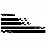 5 t&uuml;kki Vin&uuml;&uuml;list auto k&uuml;ljekleebised Autode kehas&otilde;idukite spordikleebised Universaalsed autoveokite DIY kleebised triibulised vin&uuml;&uuml;lkleebised kaunistus must