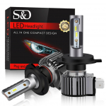 2tk Autotuled H4 LED H7 CSP H11 LED auto esitulede pirnidele H1 H3 H8 9005 9006 HB3 HB4 9007 H13 Turbo H7 LED Plug-N-Play Auto Udulamp 12V 6000K H1