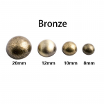 10 tk kuppelneeti kruvidega naastud Punk-punktid r&otilde;ivaste nahast k&auml;sit&ouml;&ouml;rihma rahakoti kaunistusosad 8/10/12/12 mm 8mm pronksi