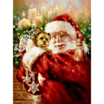 5D teemantmaaling J&otilde;uluvana T&auml;is&uuml;mmargune &uuml;mmargune puur Teemanttikandid Multikad Ristpistes K&auml;sitsi valmistatud kingitus Full Round 20x30CM