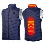 Soojendusega vest meeste naiste USB soojendusega jope soojendusega termoriided jahindus talvemood kuumajope XL blue