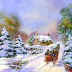 DIY Snow Scenic 5D Teemantmaal t&auml;isring puur Talvine Teemanttikandid Ristpistes Mosaiikvaigust Kingitus Kodukaunistus Full Round 60x60CM