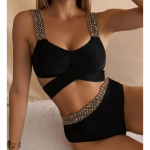 Naiste bikiinid Ujumisriided Rannamustad bikiinid Push Up ujumistrikoo naiste k&otilde;rge v&ouml;&ouml;kohaga bikiinikomplekt Naiste bikiinide komplekt L