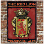 Les Tr&eacute;sors De Lily [R1783] - Retro metallist tahvel  The Red Lion  vintage punane - 20x15 cm punane