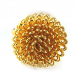 Les Tr&eacute;sors De Lily [R8283] - Kuldkollane reguleeritav r&otilde;ngas  Scarlett  - 15 mm kollane