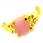 Roosa kullast 'Scarlett' s&otilde;rmus - 8x6 mm 56 Heleroosa