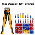 280 tk isoleeritud traadiga elektripistikute sortiment &ndash; ​​kahvel, r&otilde;ngas, labidas, kiirlahutus &ndash; pressitud meres&otilde;idukite kaabliklemmid