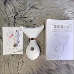 EMS LED Photon Skin Care Ilu Kaela Instrument Mikrovoolu Kaela N&auml;o T&otilde;stmine Pingutage V&auml;hendage Topeltl&otilde;ua N&auml;o salendav Sonic Vibration Massager valge
