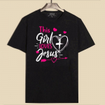 ZIMOXUAN This Girl Loves Jesus T-s&auml;rk Christian Women Faith Tee T-s&auml;rk S valge