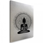 Feeby l&otilde;uenditr&uuml;kk, h&otilde;bedane buddha mandala motiiviga 40x60 hall v&auml;rv