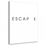L&otilde;uenditr&uuml;kk Inscription Escape 40x60 valge/must
