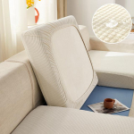 Veekindel Jacquard diivani istmepadja kate elutuppa lastele M&ouml;&ouml;blikaitse Polaarfliisist veniv diivanikatted eemaldatavad Back Cushion Cover kreemikas