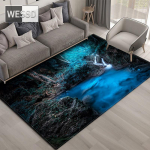 Looduslik maastik 3D vaip elutuppa Roheline mets juga Maastikuvaip Magamistoa libisemisvastane vaip vannitoas Suur 120x180cm 1pcs