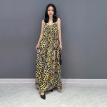 XITAO Olkaimeta Jumpsuits Fashion Goddess F&auml;nni vabaaja varrukateta lahtised kombinesoonid WLD16530 One Size kollane