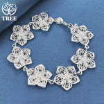 925 h&otilde;bedane seitsme lillega k&auml;ev&otilde;ru ehted 20cm