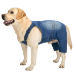 Denim-tunked koertele Moodne lemmiklooma koera kombinesoon suurtele koertele Reguleeritavad suured koera riided Sinine koera kost&uuml;&uuml;mikost&uuml;&uuml;m koerale 30 denim sinine v&auml;rv