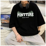 Meeste T-s&auml;rgid Graafilise tr&uuml;kiga kirjaga Moebr&auml;ndi t-s&auml;rgid meestele &uuml;lisuured t-s&auml;rgid Meeste r&otilde;ivad Vabaaja T-s&auml;rgid Meeste Suvine Korea Retro M must
