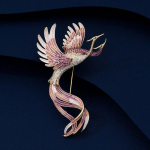 Mood armsad Phoenixi prossid naistele Luksuslikud kullav&auml;rvi vikerkaareemailiga prossin&otilde;elad Mantli aksessuaarid Vintage ehted kingitused