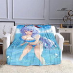 Genshin m&auml;ngu multikas tekk flanell pehme ja mugav tekk diivanvoodi must-have tekk s&uuml;nnip&auml;eva kingitus 75x90cm