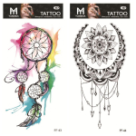 2 tk/komplekt Seksikad lillelised ajutised t&auml;toveeringud naistele Kehakaunistused K&auml;te ja jalgade t&auml;toveeringud Kleebis Realistlikud v&otilde;ltsitud musta roosi veekindlad t&auml;toveeringud