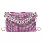 Rhinestone rahakotid naistele &scaron;ikk s&auml;delev &otilde;htuk&auml;ekott Bling hobo kott l&auml;ikiv h&otilde;bedane sidur rahakott peoks roosa